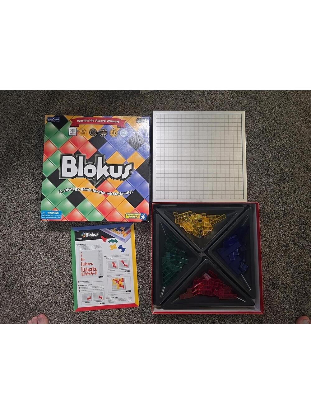 Blokus Strategy Board Game XL Board Vintage 2005 Educational Insights Complete